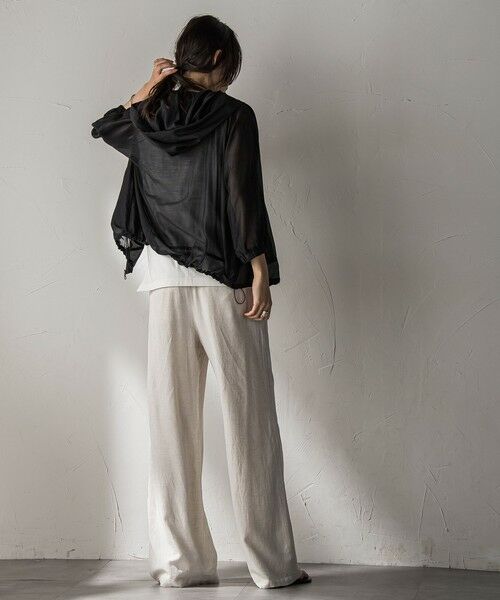 MAYSON GREY / メイソングレイ その他パンツ | リネン配色ベルトイージーワイドパンツ≪洗濯機で洗える≫ | 詳細27