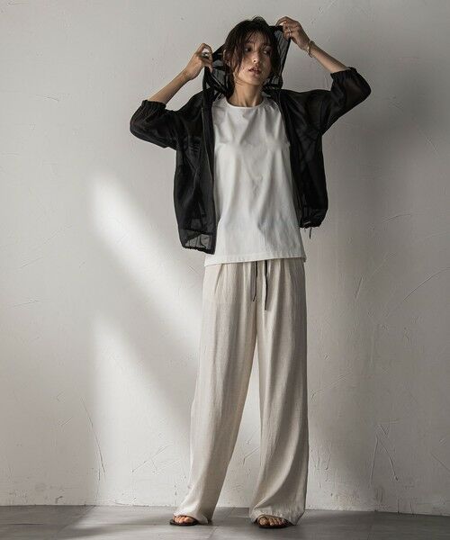 MAYSON GREY / メイソングレイ その他パンツ | リネン配色ベルトイージーワイドパンツ≪洗濯機で洗える≫ | 詳細29