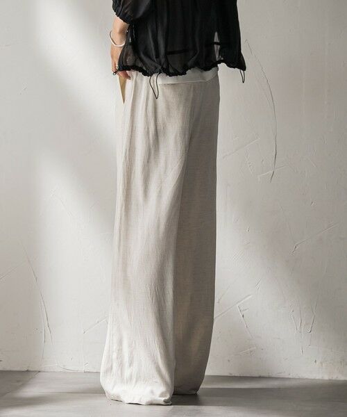 MAYSON GREY / メイソングレイ その他パンツ | リネン配色ベルトイージーワイドパンツ≪洗濯機で洗える≫ | 詳細22