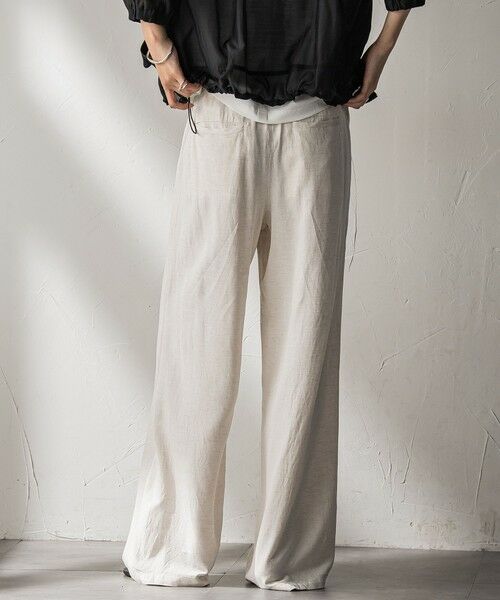 MAYSON GREY / メイソングレイ その他パンツ | リネン配色ベルトイージーワイドパンツ≪洗濯機で洗える≫ | 詳細23