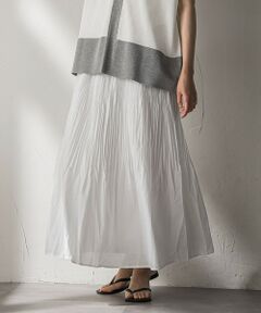 MAYSON GREY / メイソングレイ ミニ・ひざ丈スカート | シアーランダムプリーツスカート≪洗濯機で洗える≫