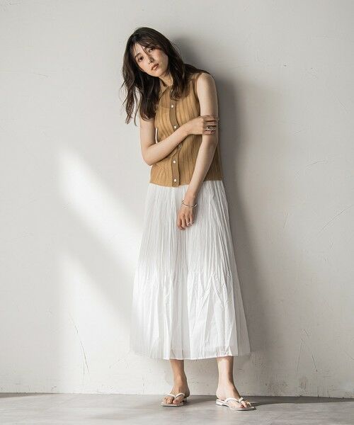 MAYSON GREY / メイソングレイ ミニ・ひざ丈スカート | シアーランダムプリーツスカート≪洗濯機で洗える≫ | 詳細15
