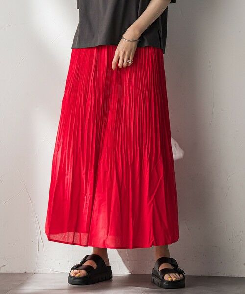 MAYSON GREY / メイソングレイ ミニ・ひざ丈スカート | シアーランダムプリーツスカート≪洗濯機で洗える≫ | 詳細19