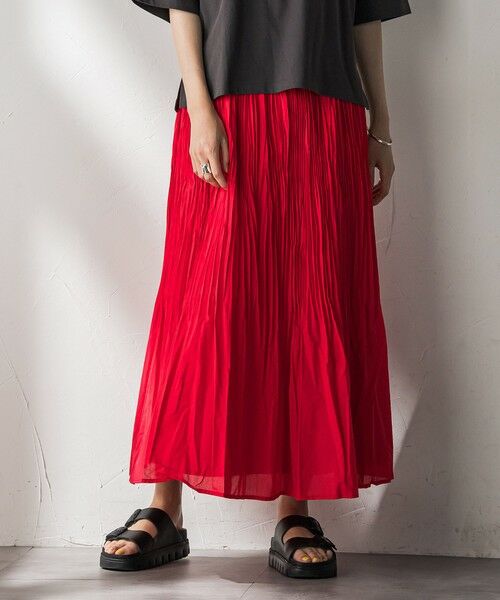 MAYSON GREY / メイソングレイ ミニ・ひざ丈スカート | シアーランダムプリーツスカート≪洗濯機で洗える≫ | 詳細20