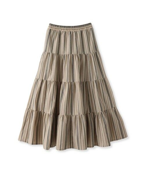 MAYSON GREY / メイソングレイ ミニ・ひざ丈スカート | 【WEB限定】マルチストライプリネンタッチティアードスカート≪洗濯機で洗える≫ | 詳細26