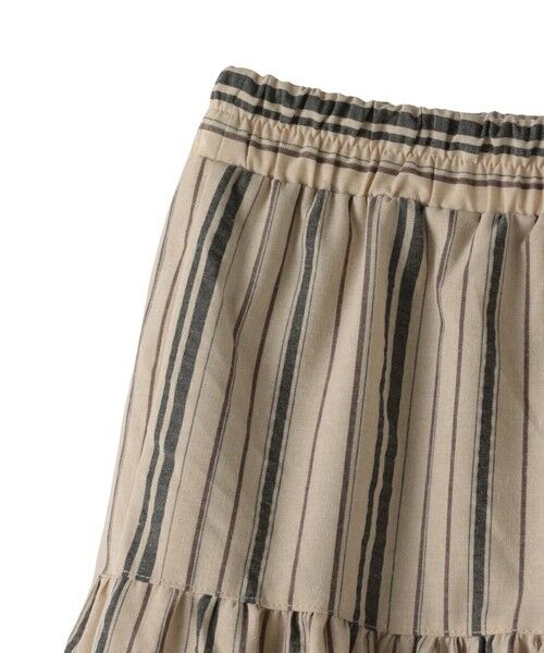 MAYSON GREY / メイソングレイ ミニ・ひざ丈スカート | 【WEB限定】マルチストライプリネンタッチティアードスカート≪洗濯機で洗える≫ | 詳細27