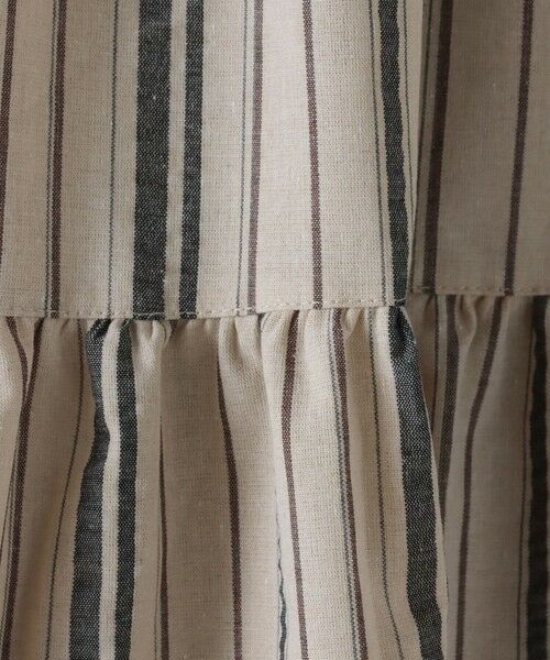 MAYSON GREY / メイソングレイ ミニ・ひざ丈スカート | 【WEB限定】マルチストライプリネンタッチティアードスカート≪洗濯機で洗える≫ | 詳細30