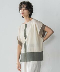 MAYSON GREY / メイソングレイ ニット・セーター | 配色センターラインニットプルオーバー≪手洗い可能≫