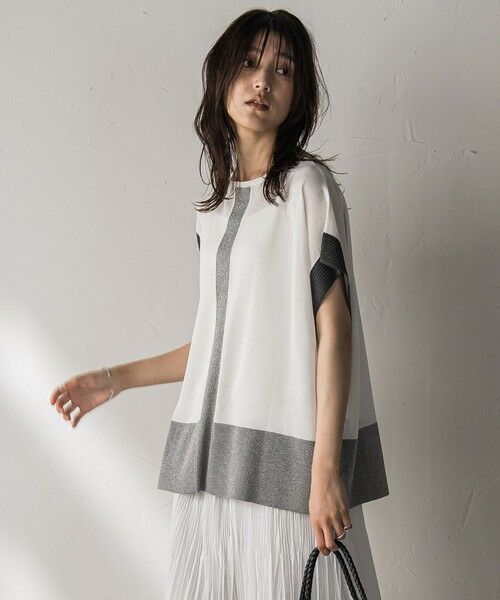 MAYSON GREY / メイソングレイ ニット・セーター | 配色センターラインニットプルオーバー≪手洗い可能≫ | 詳細1