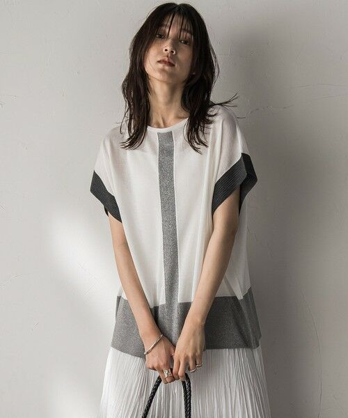 MAYSON GREY / メイソングレイ ニット・セーター | 配色センターラインニットプルオーバー≪手洗い可能≫ | 詳細2