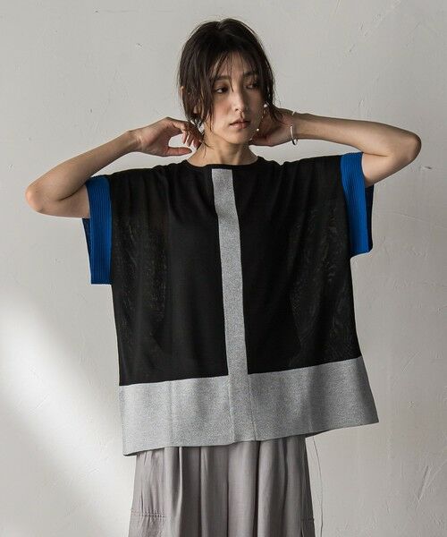 MAYSON GREY / メイソングレイ ニット・セーター | 配色センターラインニットプルオーバー≪手洗い可能≫ | 詳細27