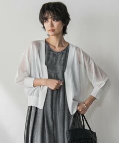 MAYSON GREY / メイソングレイ ニット・セーター | Vネックジップシアーカーディガン≪手洗い可能≫