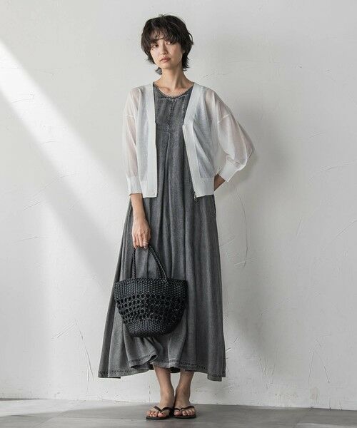 MAYSON GREY / メイソングレイ ニット・セーター | Vネックジップシアーカーディガン≪手洗い可能≫ | 詳細4