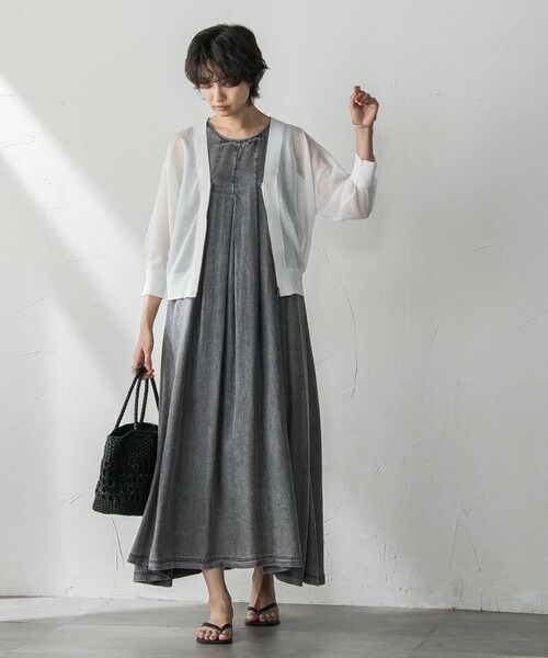 MAYSON GREY / メイソングレイ ニット・セーター | Vネックジップシアーカーディガン≪手洗い可能≫ | 詳細5