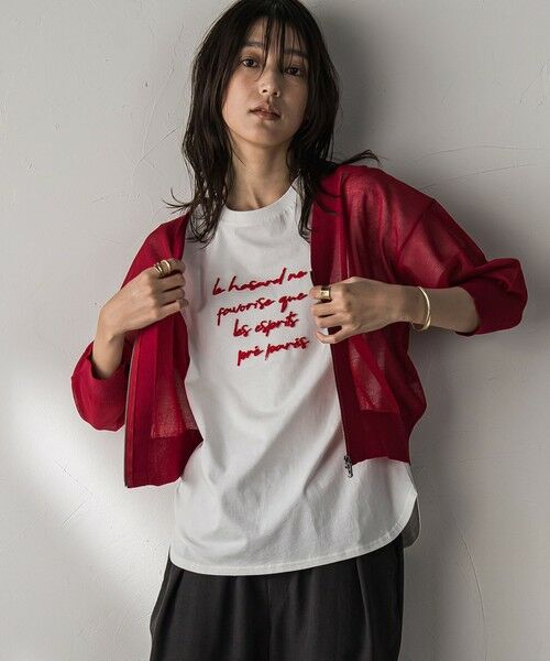 MAYSON GREY / メイソングレイ ニット・セーター | Vネックジップシアーカーディガン≪手洗い可能≫ | 詳細9