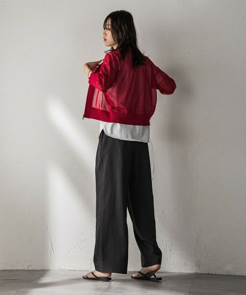 MAYSON GREY / メイソングレイ ニット・セーター | Vネックジップシアーカーディガン≪手洗い可能≫ | 詳細13