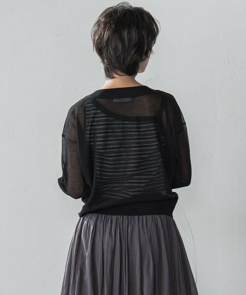 MAYSON GREY / メイソングレイ ニット・セーター | Vネックジップシアーカーディガン≪手洗い可能≫ | 詳細19