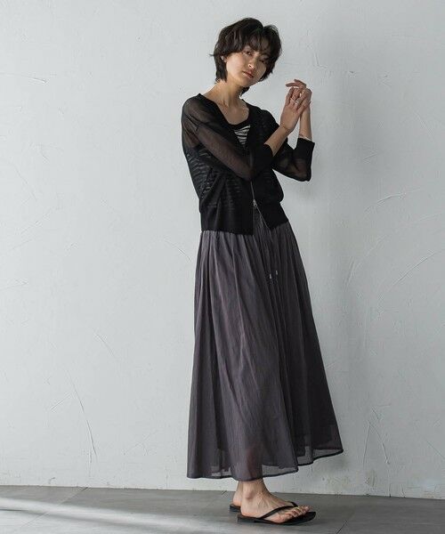 MAYSON GREY / メイソングレイ ニット・セーター | Vネックジップシアーカーディガン≪手洗い可能≫ | 詳細22