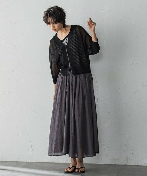 MAYSON GREY / メイソングレイ ニット・セーター | Vネックジップシアーカーディガン≪手洗い可能≫ | 詳細23