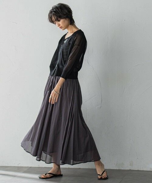 MAYSON GREY / メイソングレイ ニット・セーター | Vネックジップシアーカーディガン≪手洗い可能≫ | 詳細24