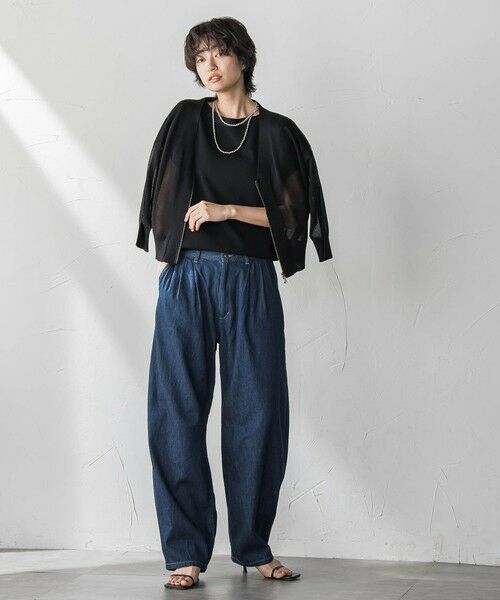 MAYSON GREY / メイソングレイ ニット・セーター | Vネックジップシアーカーディガン≪手洗い可能≫ | 詳細25