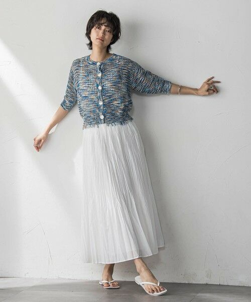 MAYSON GREY / メイソングレイ カーディガン・ボレロ | ループカスリヤーン透かし編みカーディガン≪手洗い可能≫ | 詳細7