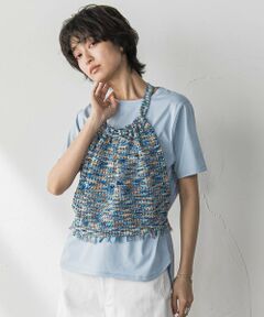 MAYSON GREY / メイソングレイ ニット・セーター | ループカスリヤーンホルターネックビスチェ≪手洗い可能≫