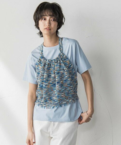 MAYSON GREY / メイソングレイ ニット・セーター | ループカスリヤーンホルターネックビスチェ≪手洗い可能≫ | 詳細1