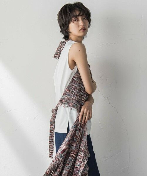 MAYSON GREY / メイソングレイ ニット・セーター | ループカスリヤーンホルターネックビスチェ≪手洗い可能≫ | 詳細12