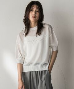 MAYSON GREY / メイソングレイ ニット・セーター | 【WEB限定】コード刺繍ロゴニットプルオーバー≪手洗い可能≫