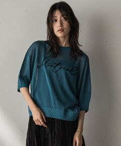 MAYSON GREY / メイソングレイ ニット・セーター | 【WEB限定】コード刺繍ロゴニットプルオーバー≪手洗い可能≫