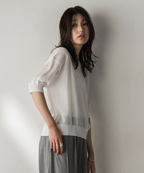 MAYSON GREY / メイソングレイ ニット・セーター | 【WEB限定】コード刺繍ロゴニットプルオーバー≪手洗い可能≫ | 詳細4