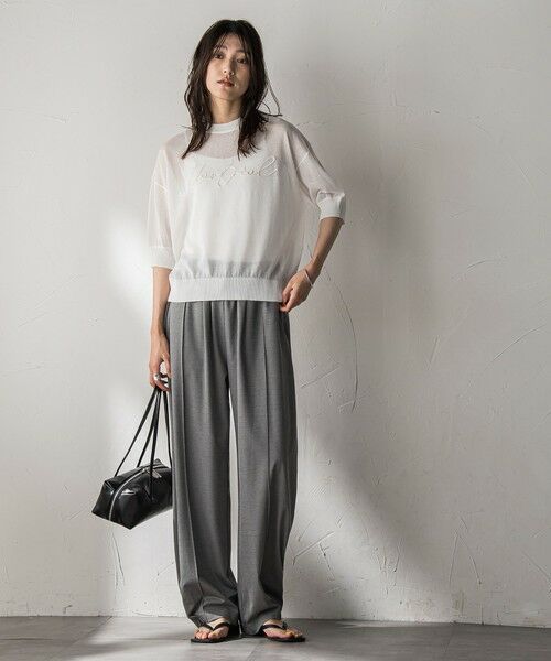 MAYSON GREY / メイソングレイ ニット・セーター | 【WEB限定】コード刺繍ロゴニットプルオーバー≪手洗い可能≫ | 詳細5