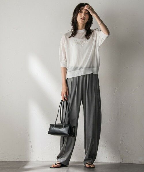 セール】 【WEB限定】コード刺繍ロゴニットプルオーバー≪手洗い