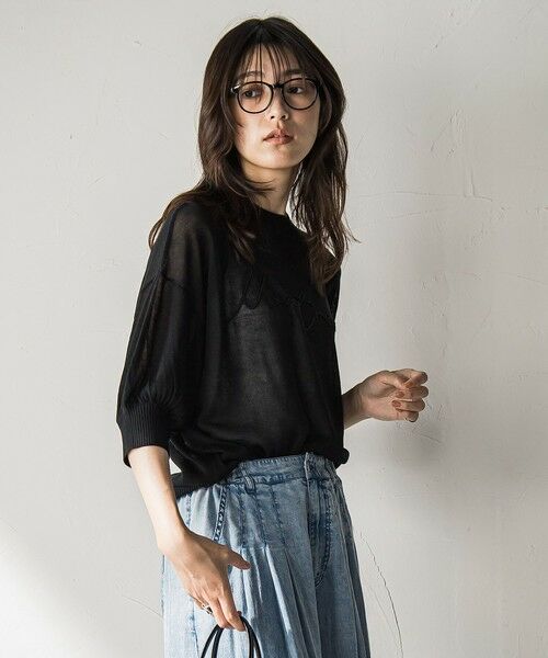 MAYSON GREY / メイソングレイ ニット・セーター | 【WEB限定】コード刺繍ロゴニットプルオーバー≪手洗い可能≫ | 詳細10