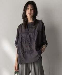 MAYSON GREY / メイソングレイ シャツ・ブラウス | ボタニカル刺繍ドルマンブラウス≪手洗い可能≫