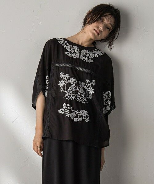 MAYSON GREY / メイソングレイ シャツ・ブラウス | ボタニカル刺繍ドルマンブラウス≪手洗い可能≫ | 詳細10