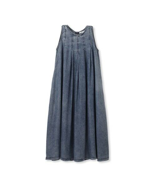 MAYSON GREY / メイソングレイ ロング・マキシ丈ワンピース | バイオシルクデニムタックフレアワンピース≪洗濯機で洗える≫ | 詳細6