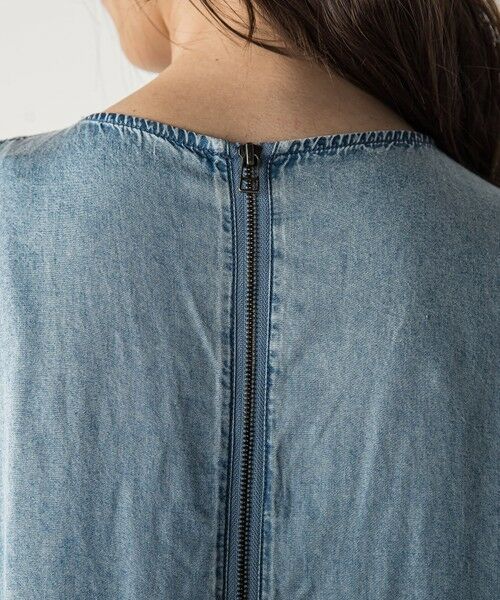 MAYSON GREY / メイソングレイ ロング・マキシ丈ワンピース | バイオシルクデニムタックフレアワンピース≪洗濯機で洗える≫ | 詳細11