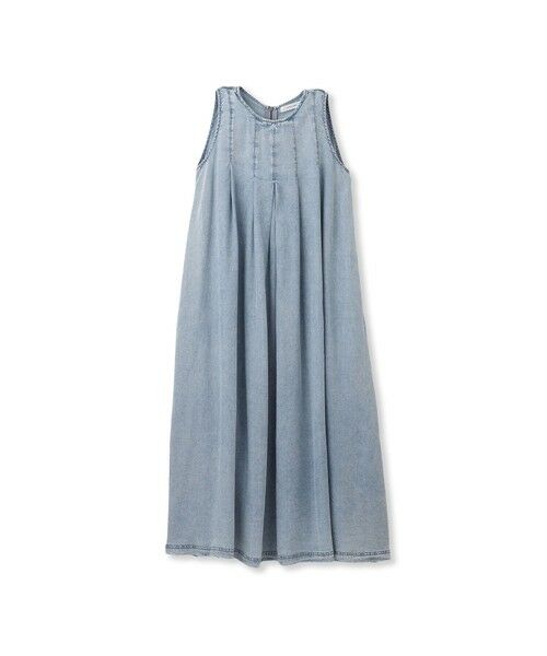 MAYSON GREY / メイソングレイ ロング・マキシ丈ワンピース | バイオシルクデニムタックフレアワンピース≪洗濯機で洗える≫ | 詳細20