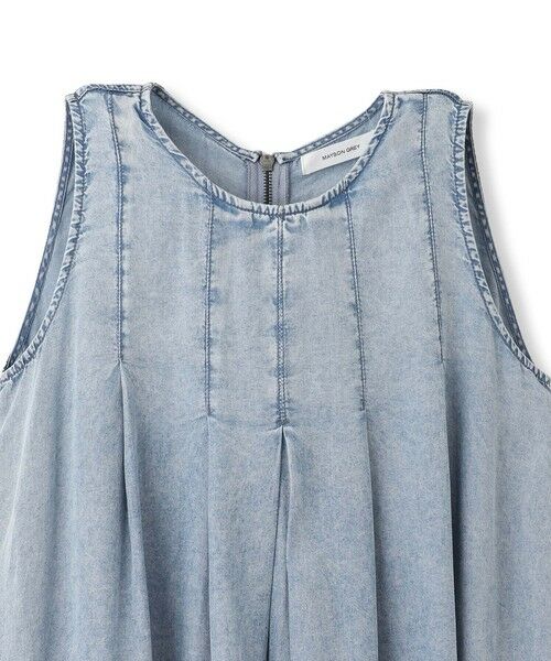 MAYSON GREY / メイソングレイ ロング・マキシ丈ワンピース | バイオシルクデニムタックフレアワンピース≪洗濯機で洗える≫ | 詳細22