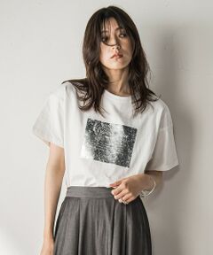 MAYSON GREY / メイソングレイ カットソー | 【WEB限定】スクエア箔オーバーサイズTシャツ≪手洗い可能≫