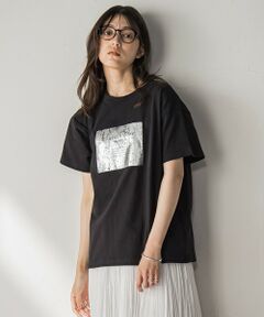 MAYSON GREY / メイソングレイ カットソー | 【WEB限定】スクエア箔オーバーサイズTシャツ≪手洗い可能≫