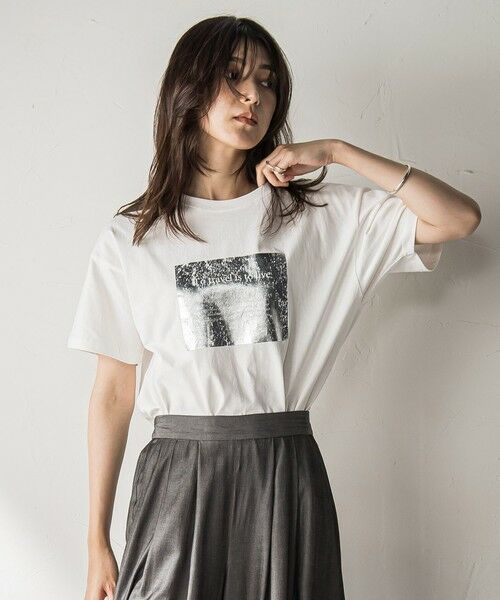 MAYSON GREY / メイソングレイ カットソー | 【WEB限定】スクエア箔オーバーサイズTシャツ≪手洗い可能≫ | 詳細2