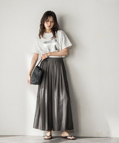 MAYSON GREY / メイソングレイ カットソー | 【WEB限定】スクエア箔オーバーサイズTシャツ≪手洗い可能≫ | 詳細5