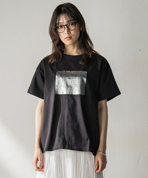 MAYSON GREY / メイソングレイ カットソー | 【WEB限定】スクエア箔オーバーサイズTシャツ≪手洗い可能≫ | 詳細9