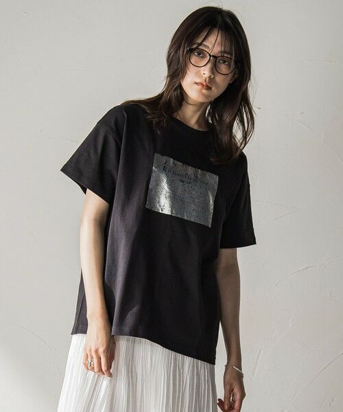 MAYSON GREY / メイソングレイ カットソー | 【WEB限定】スクエア箔オーバーサイズTシャツ≪手洗い可能≫ | 詳細10