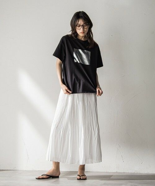 MAYSON GREY / メイソングレイ カットソー | 【WEB限定】スクエア箔オーバーサイズTシャツ≪手洗い可能≫ | 詳細11