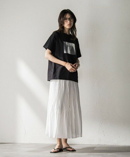 MAYSON GREY / メイソングレイ カットソー | 【WEB限定】スクエア箔オーバーサイズTシャツ≪手洗い可能≫ | 詳細12