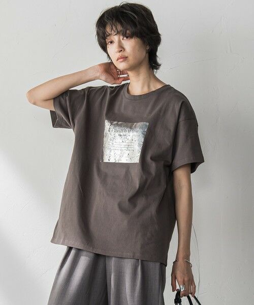 MAYSON GREY / メイソングレイ カットソー | 【WEB限定】スクエア箔オーバーサイズTシャツ≪手洗い可能≫ | 詳細23